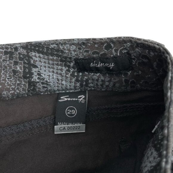 NWT SEVEN7 Womens Python Skinny Jean Size 29 Dark Gray - Picture 4 of 6